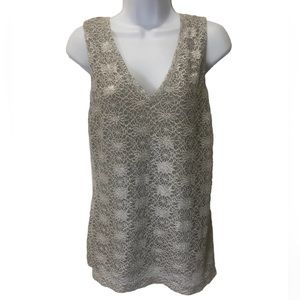 Banana Republic Shimmery Grey Sleeveless Top - Women’s Size Medium